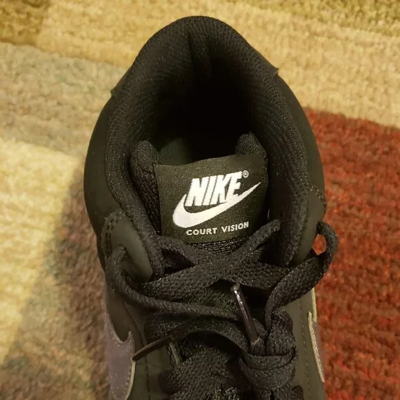 NEW Nike Court Vision Mid CD5466 008 Men's Black/White Size 8 - Picture 4 of 7